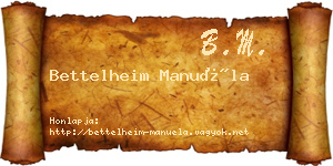 Bettelheim Manuéla névjegykártya